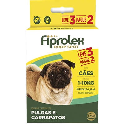 Fiprolex drop spot – fipronil para controle de pulgas e carrapatos